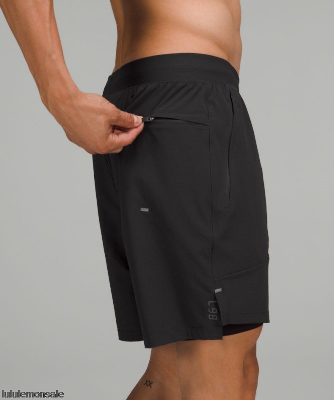 Lululemon Deutschland DELULU838 | Lululemon Deutschland Schwarz Lizenz Zum Trainieren Gefüttert Kurz 7